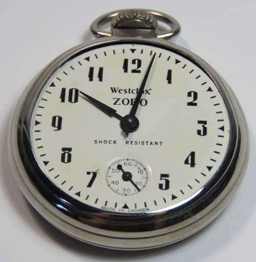 Westclox zobo pocket watch top